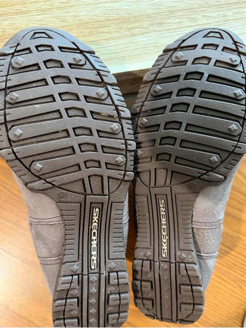 Skechers Relaxed Fit Air-Cooled Memory Foam Boots Charcoal Gray / Brown Sz 9 - Picture 6 of 6